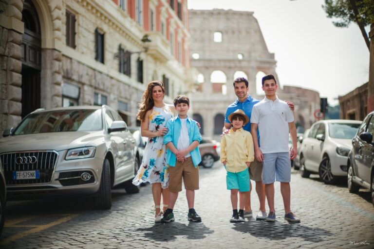 Americans family in Italy